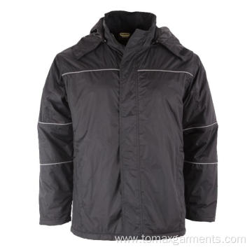 Black 100% Nylon Winter Jacket